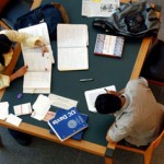 students studying